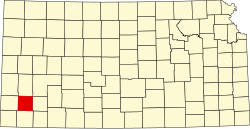 Karte von Grant County innerhalb von Kansas