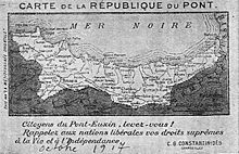 Drawn map of Pontus region