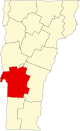 State map highlighting Rutland County