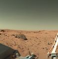 Image 25Viking 1, the first of two spacecraft sent to Mars, takes this picture of the landing site in Chryse Planitia (1978) (from 1970s)