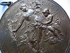 Medaille - Deutsches Sängerbundesfest in Wien 1890 - von A. Scharff