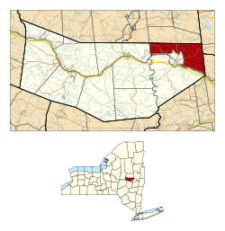 Location within Montgomery County and the state of New York.