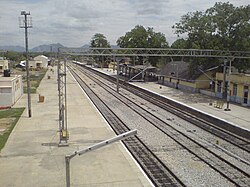 Pakala railway station view from foot overbridge