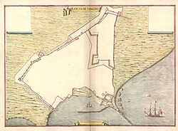 Leonardo de Ferrari's plan of the Portuguese fortifications at Tangier, c. 1655