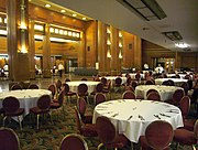 The first-class dining room on board Queen Mary