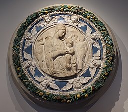 Relief of the Virgin Mary by Andrea della Robbia; 15th century.