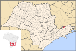 Location of Campos do Jordão in the state of São Paulo