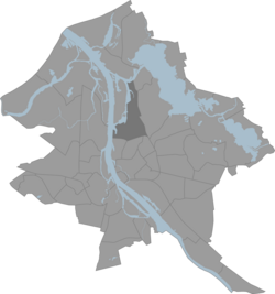 Location of Sarkandaugava in Riga