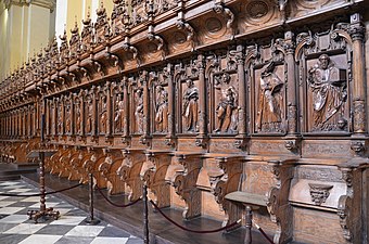 Cathedral choir stalls.