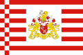 Aktuelle Staatsflagge mit Flaggenwappen (Senatsflagge)