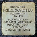 Stolperstein für Friederika Schnog (Lorenzstraße 5)