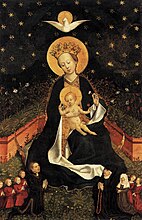 The Madonna on a Crescent Moon in Hortus Conclusus by an anonymous painter