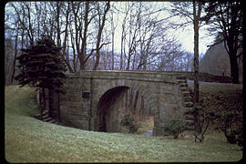North face of the Skew Arch Bridge at the National Historic Site