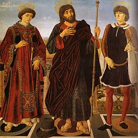 Cardinal of Portugal's Altarpiece, c. 1466, by Piero according to Galli