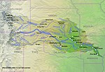 Map of the Arkansas River basin with the Cimarron River highlighted.