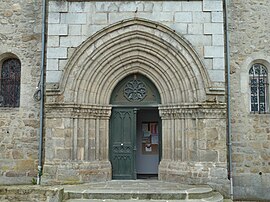 The doors of the church of Saint-Jacques, in Auzances