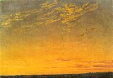 Caspar David Friedrich, Evening with clouds, 1824