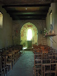 An interior view of the Chapelle de Guirande