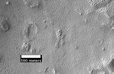 Close-up of surface in Argyre quadrangle, as seen by HiRISE, under the HiWish program
