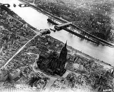 1944 Aerial photograph of the cathedral during World War 2