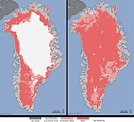 July 2012 melting event in Greenland