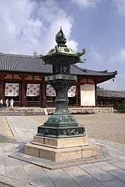 Bronze lantern at Hōryū-ji