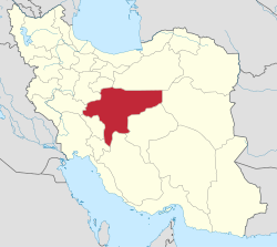 Lage der Provinz Isfahan im Iran
