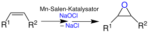 Reaktionschema Jacobsen-Epoxidierung