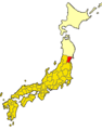 Provinz Mutsu 718 nach der Abtrennung der Provinzen Iwase im Südwesten und Iwaki im Südosten
