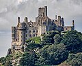 Detailed picture of St Michael's Mount castle.