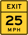 W13-2 Exit speed advisory