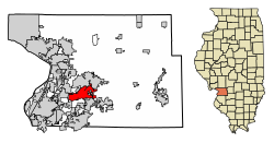 Location in Madison County, Illinois