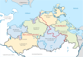 Landkreise und kreisfreie Städte in Mecklenburg-Vorpommern, Grenze zwischen den Landesteilen