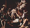 Caravaggio, Martyrium des Hl. Matthäus. San Luigi dei Francesi, Rom. 1599/1600