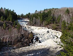 High Falls on the Onaping River as seen from the A.Y. Jackson Lookout