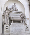 Cenotaph of Dante Alighieri (Italia turrita on the left) in Florence