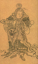Wei Tuo as portrayed by the Chinese artist Zhao Mengfu during the Yuan dynasty
