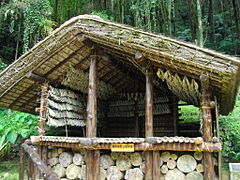 An imitation animal bone hut of the Tsou people in Formosan Aboriginal Culture Village
