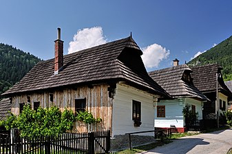 Wooden folk architecture can be seen in the well preserved village of Vlkolínec, a UNESCO World Heritage Site