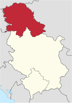 Location of Vojvodina within Serbia