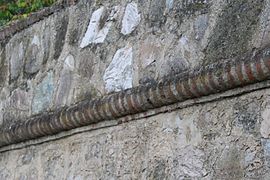 Decorative detail on the defensive wall in that area