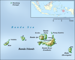 Map of the Banda Islands