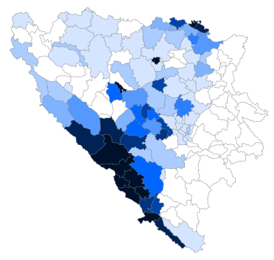 Lage der Gemeinde in Bosnien und Herzegowina (anklickbare Karte)