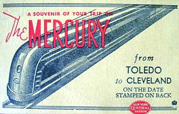 Mercury locomotive designed by Henry Dreyfuss (1936)