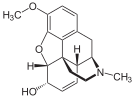 Chemical structure of Codeine.