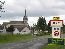 The church and the road into Dry