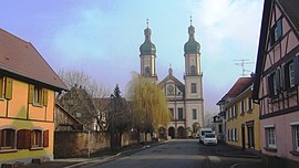 The abbey church in Ebersmunster
