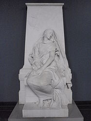 Souvenir by Mercié. There are two marble copies of Mercié's work in circulation. The one photographed here is in the Ny Carlsberg Glyptotek museum in Copenhagen, Denmark, and the second is held in Paris' Musée d'Orsay.