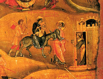 The Flight into Egypt. (Saint Catherine's Monastery, Mount Sinai)