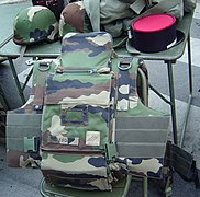 French body armour and helmet covers in Camouflage Central-Europe.